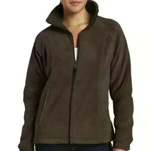 Columbia Women's Fleece Jacket Medium Brown Coffee Warm Great Condition Hiking